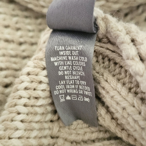 Aerie Cream Tan Aztec Open Cardigan Cotton Sweater - Picture 8 of 9